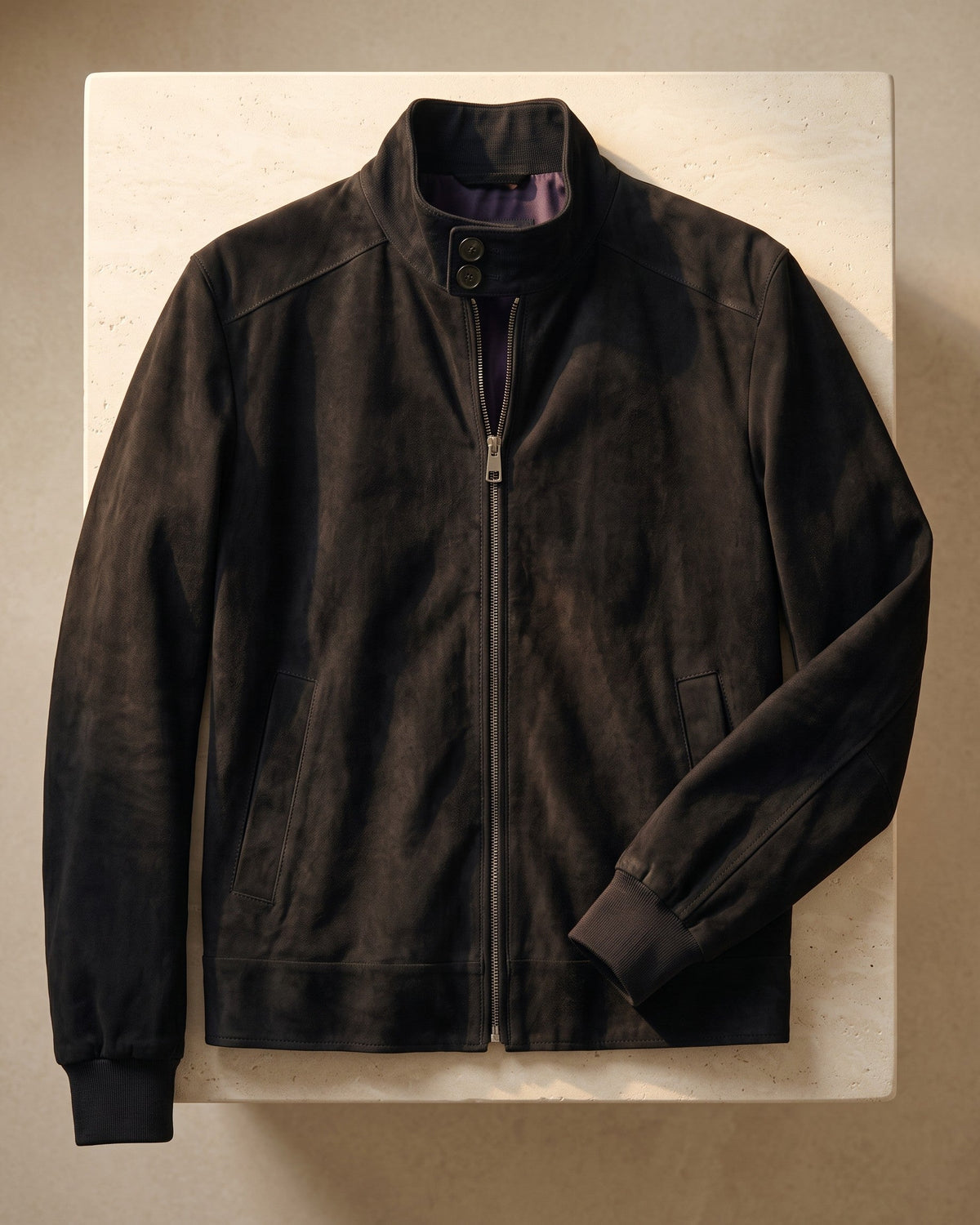 Carlo Suede Bomber Jacket