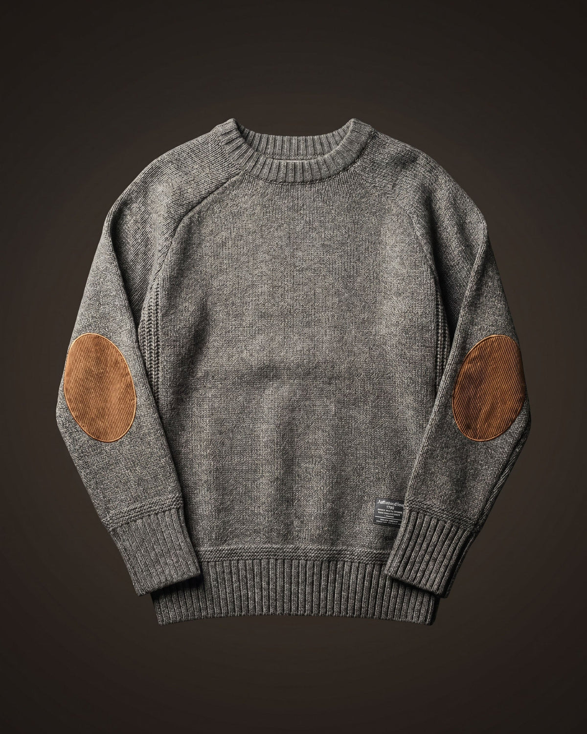 Massimo Elbow-Patch Crewneck Sweater