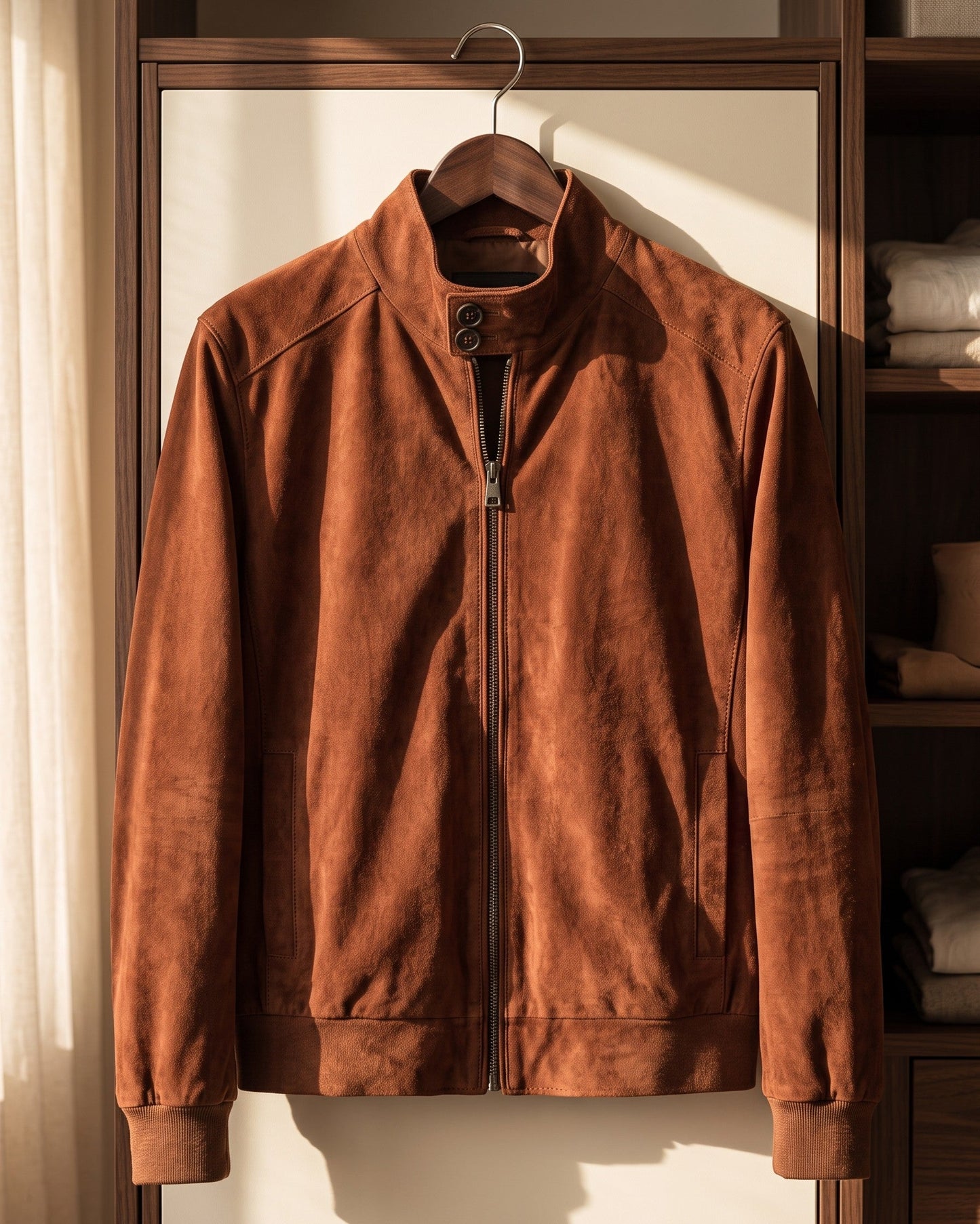 Carlo Suede Bomber Jacket