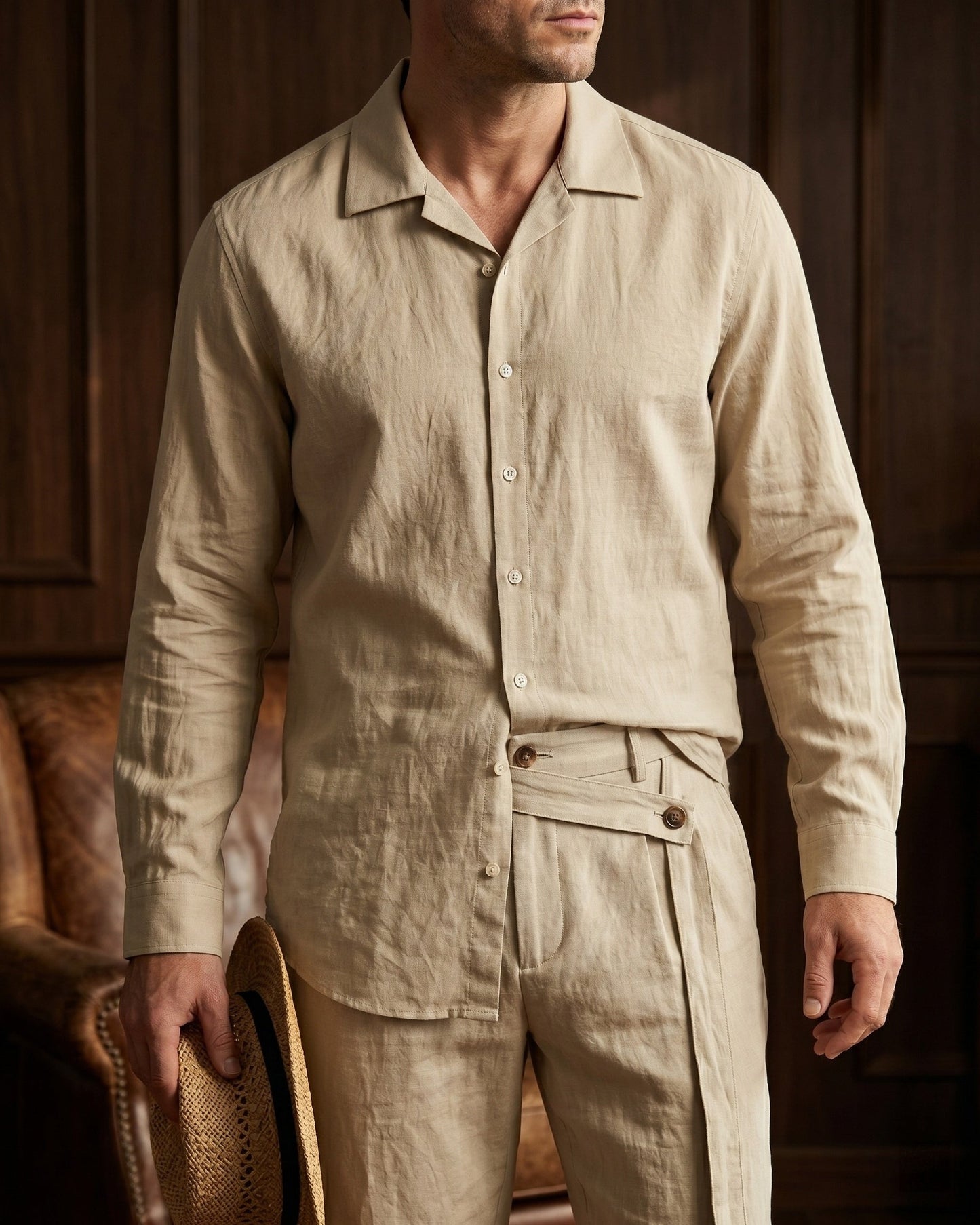 Armando Linen Shirt and Trouser Set