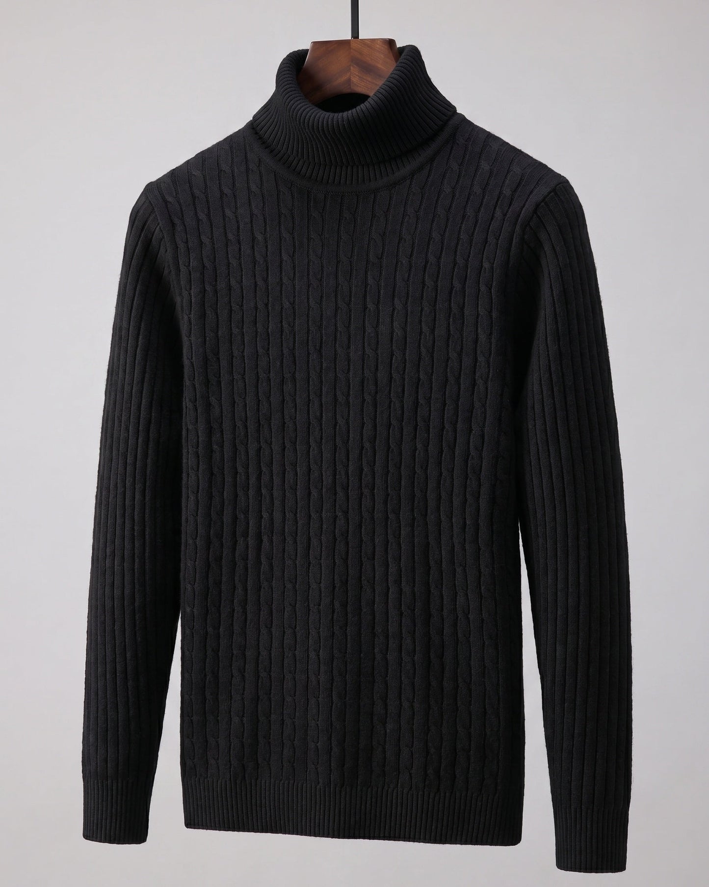 Carlo Cable-Knit Turtleneck Sweater