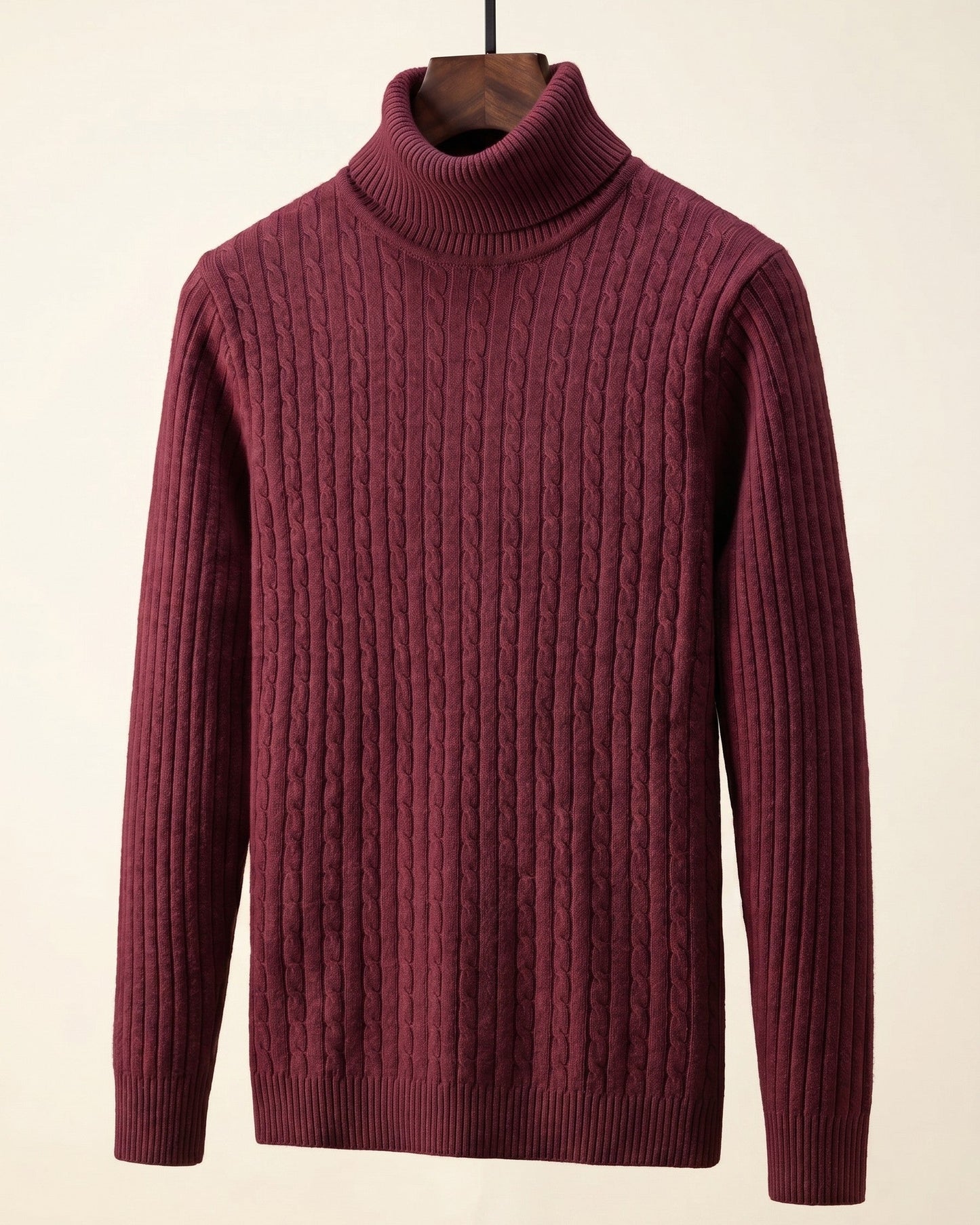 Carlo Cable-Knit Turtleneck Sweater