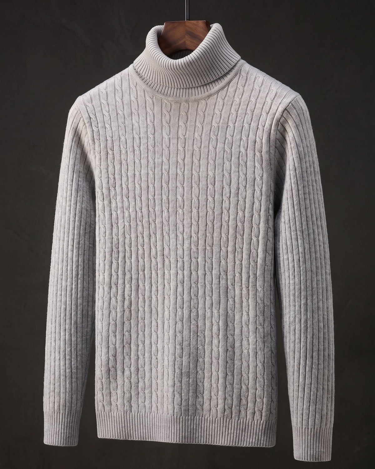 Carlo Cable-Knit Turtleneck Sweater