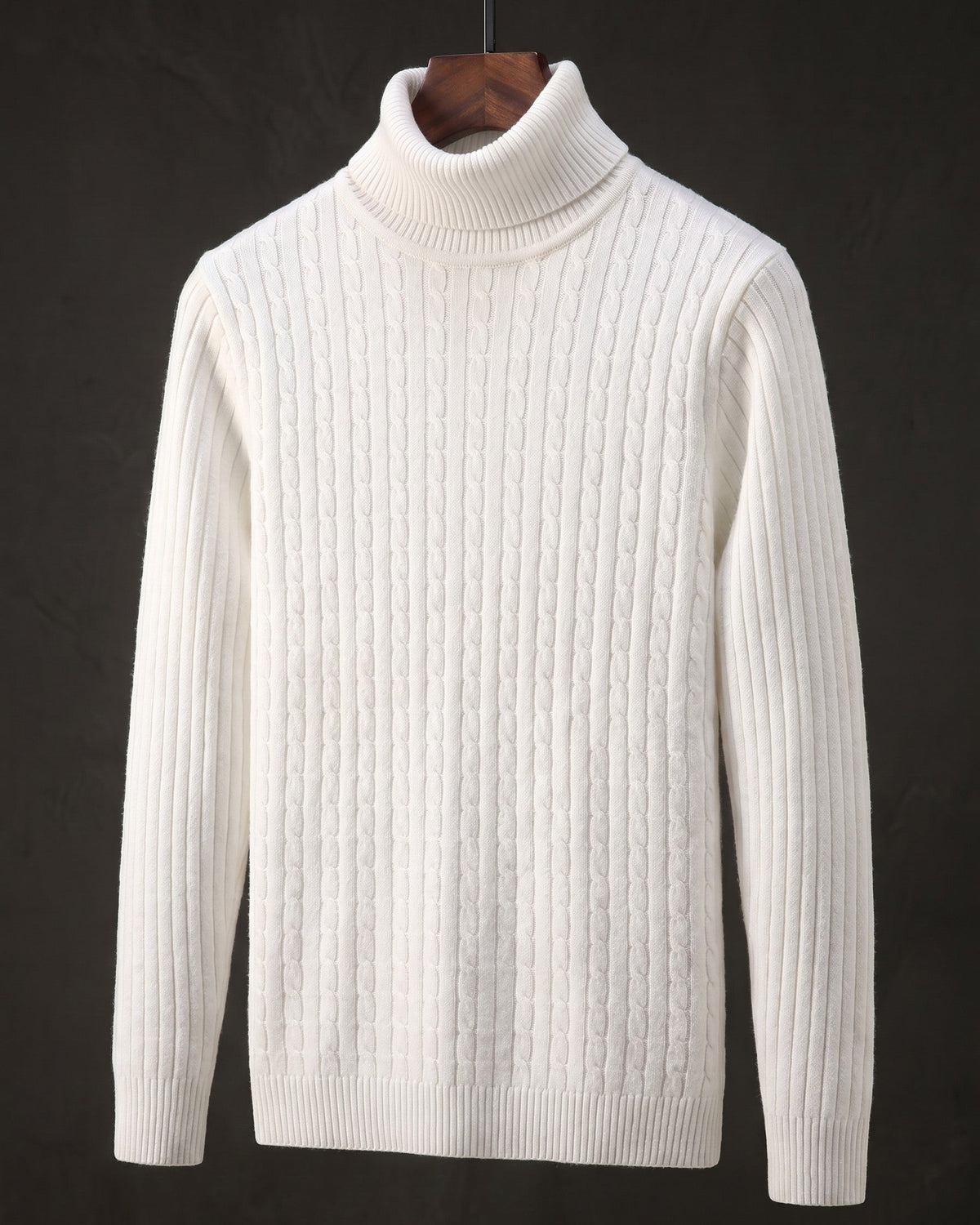 Carlo Cable-Knit Turtleneck Sweater