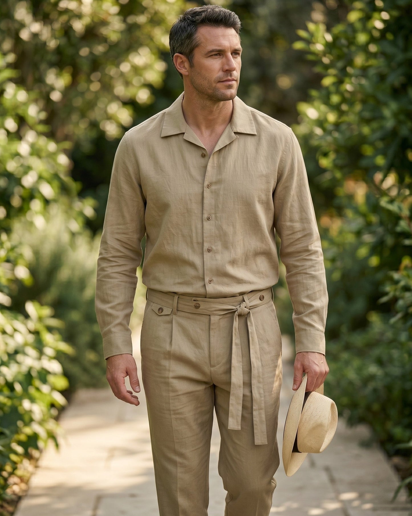 Armando Linen Shirt and Trouser Set