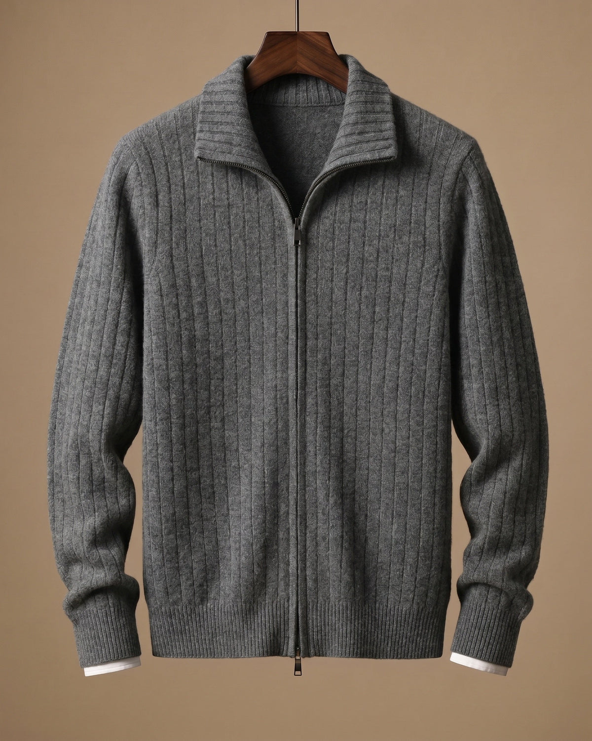 Angelo Cashmere Zip Cardigan