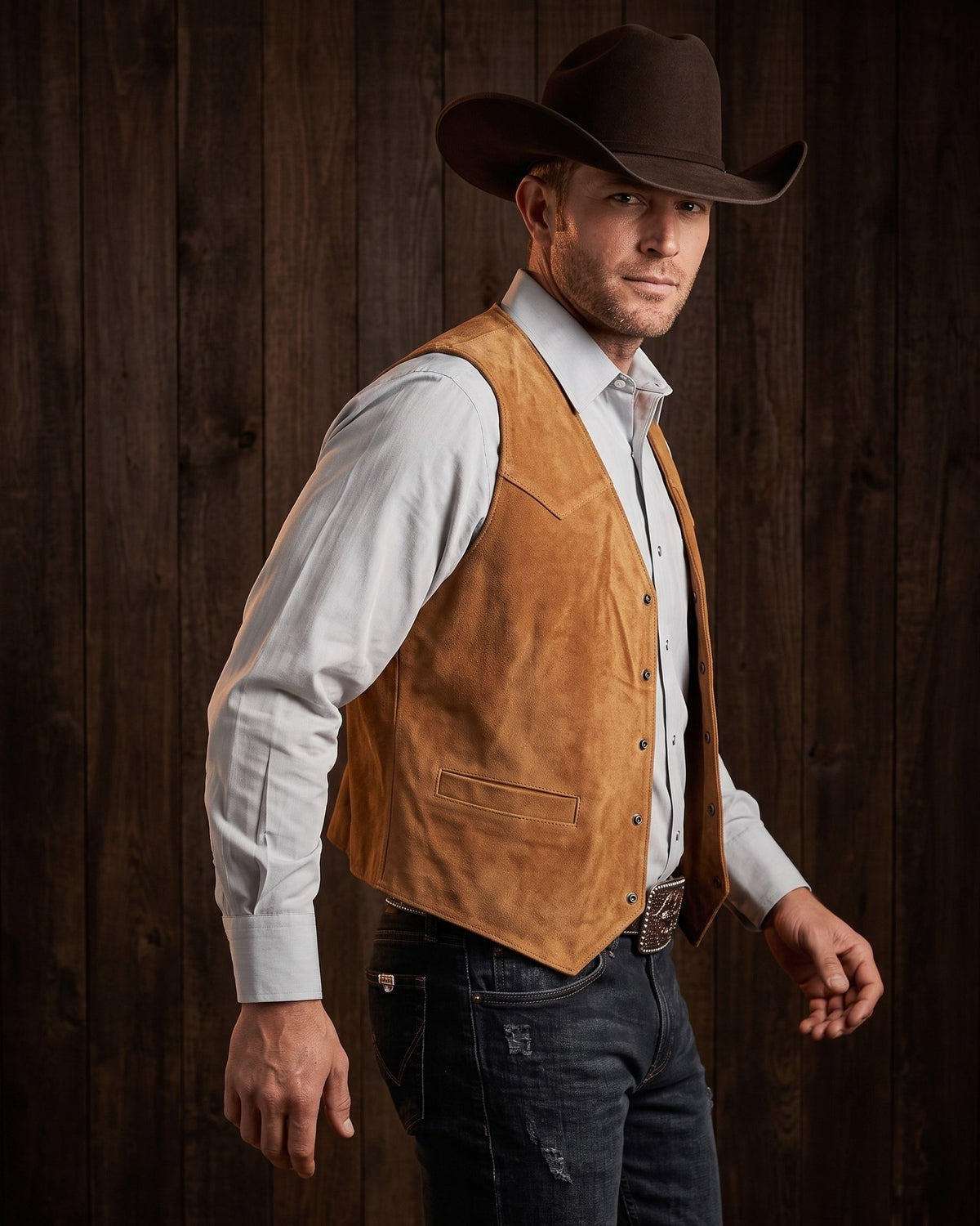 Federico Suede Vest