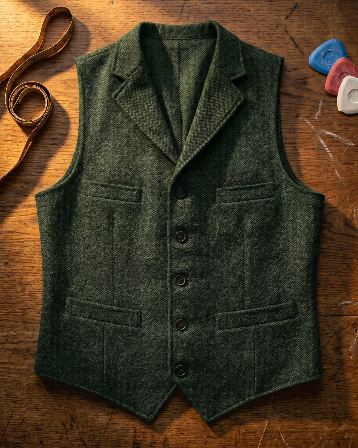 Lucio Herringbone Vest