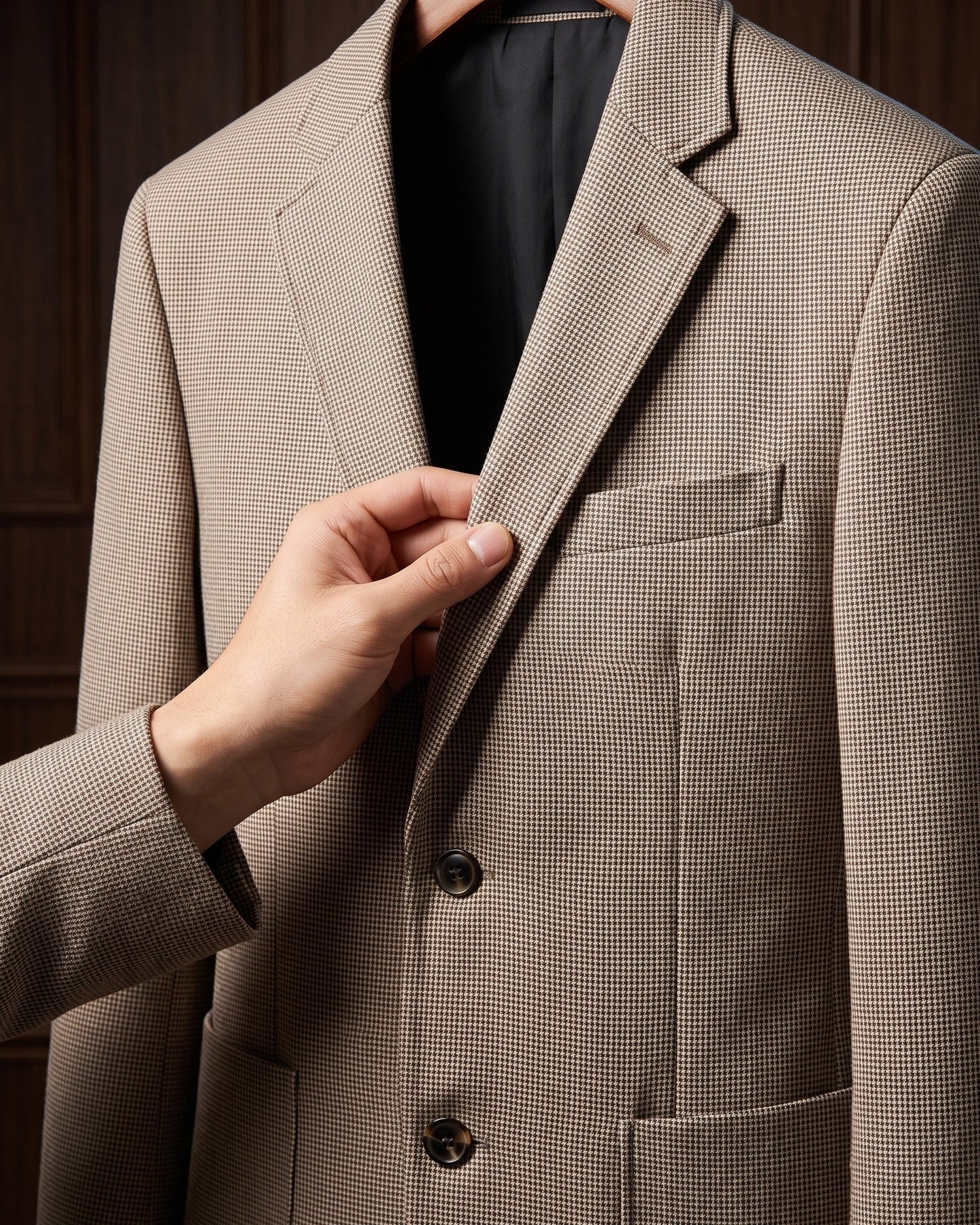 Ricardo Micro-Houndstooth Blazer